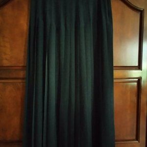 Liz Claiborne Navy Blue Pleated Maxi Skirt Vintage